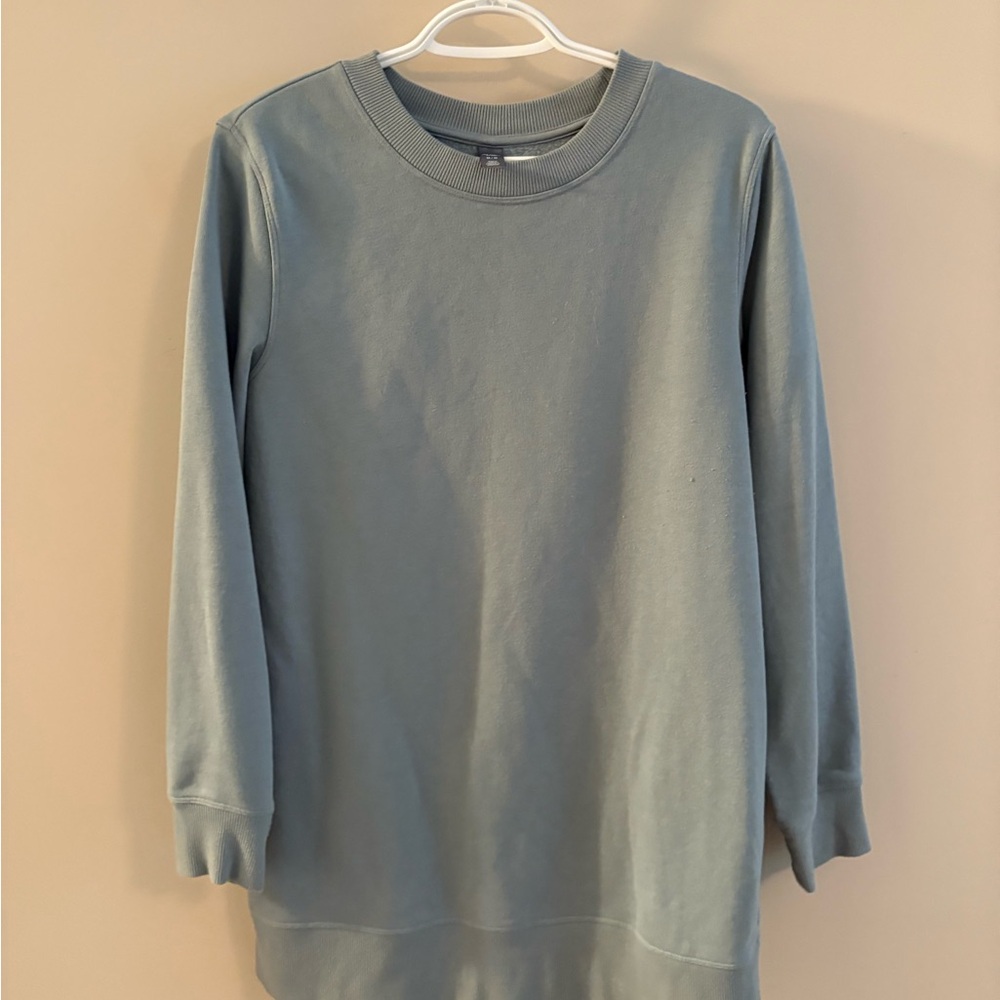 Joe Fresh Women's Crew Neck Sweater Long - Teal